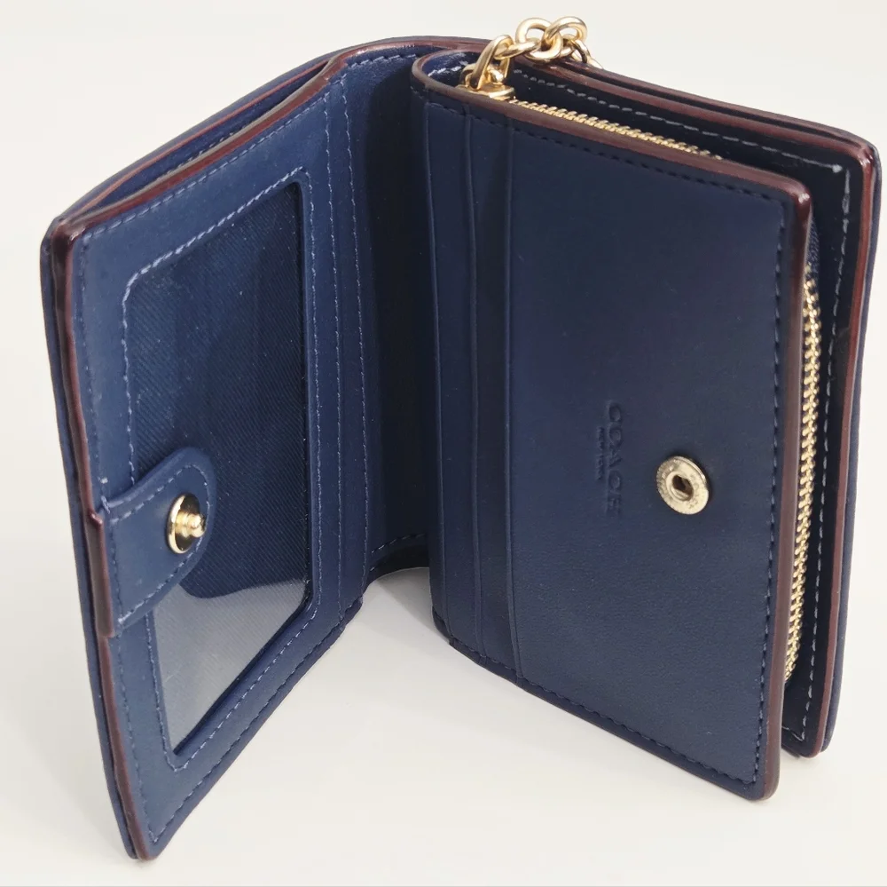NEW COACH SNAP WALLET IN SIGNATURE DENIM - Picture 9 of 9